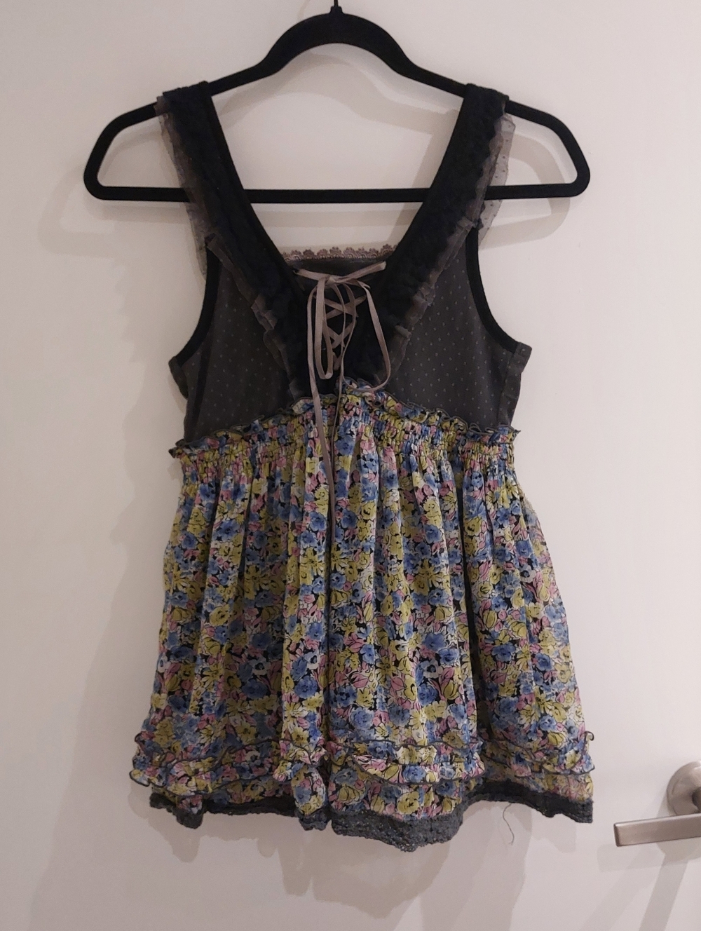 Axes Femme | Floral Organza Corset Tunic